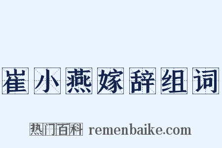 崔小燕嫁辞组词是什么意思的图片
